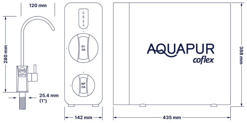 Purificador de Agua Ósmosis Inversa Sin Tanque - Instalación Bajo Cubierta